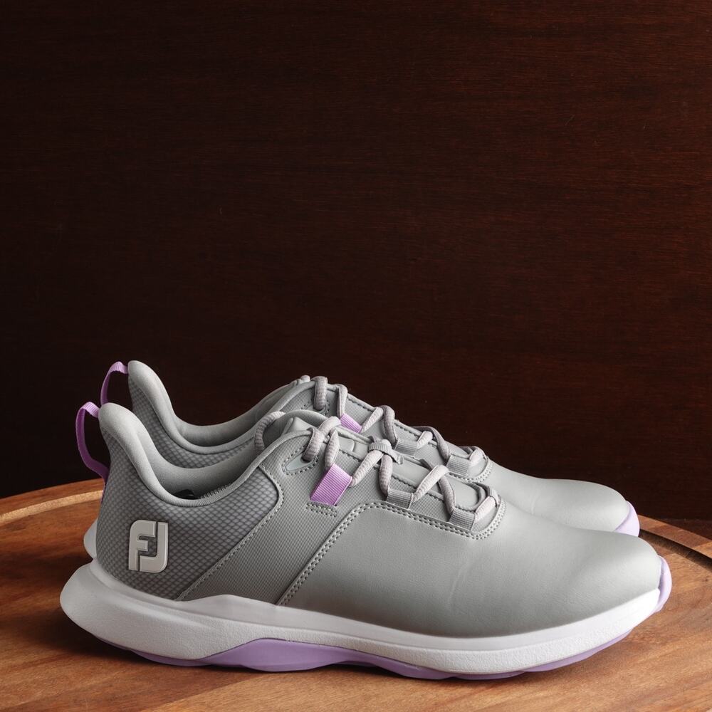 FootJoy Golf Shoes WMS SZ 10M Gray ProLite Spikeless Athletic Sports Lightweight